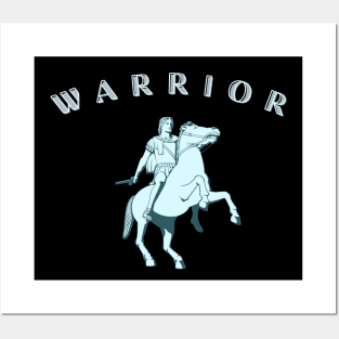 Cavalry Warrior on a Horse Posters and Art